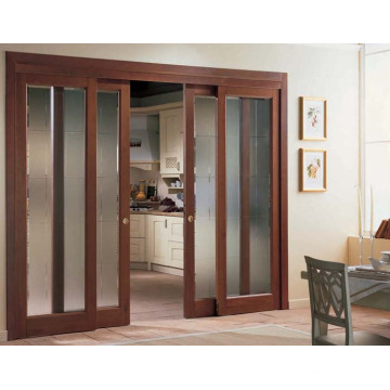 Neat sliding glass wooden door